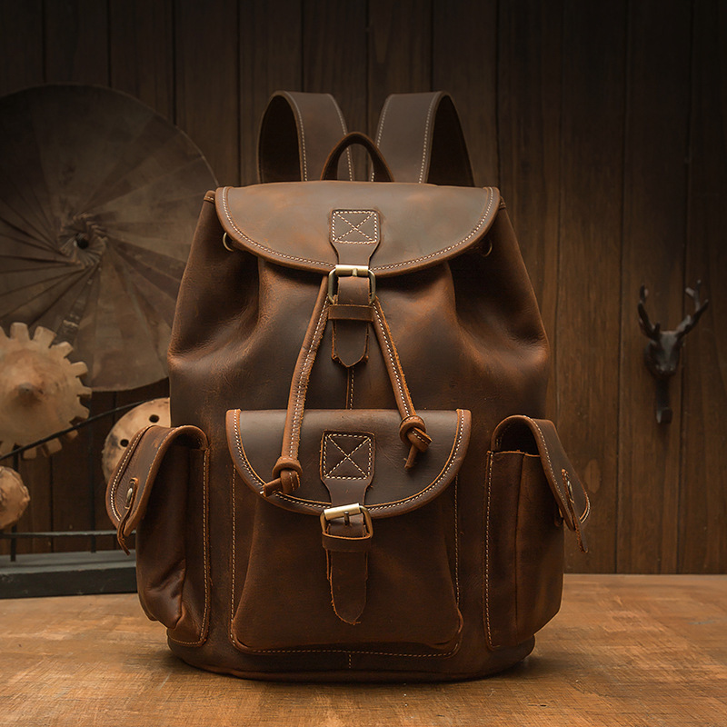 Medium Leather Backpack